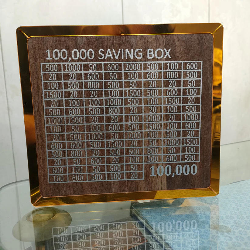 Wooden Money Savings Box (100000)